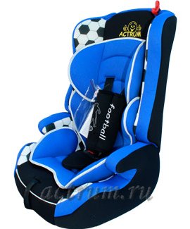 Детское автокресло ACTRUM DL-513 Blue серия FOOTBALL (синий футбол)